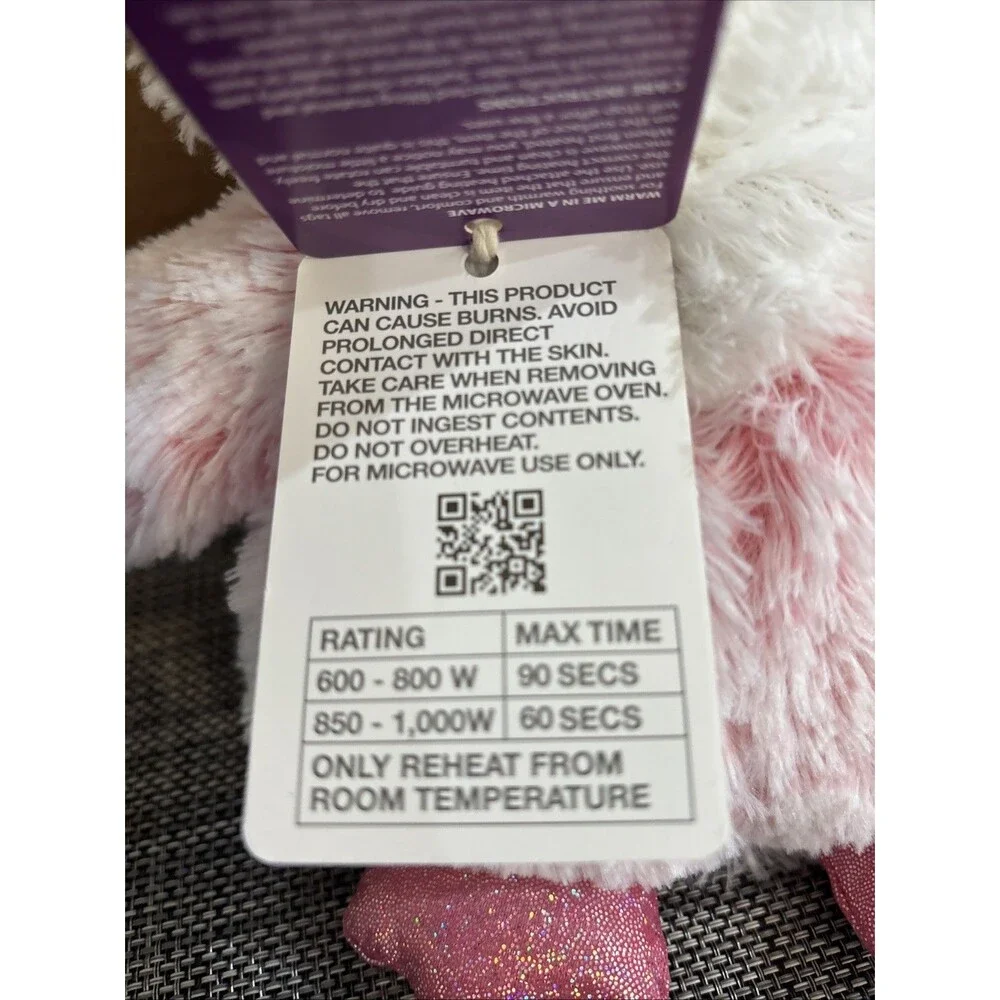 NWT Warmies Cozy Plush - Pink Penguin Large Therapy Microwavable Heatable Toy